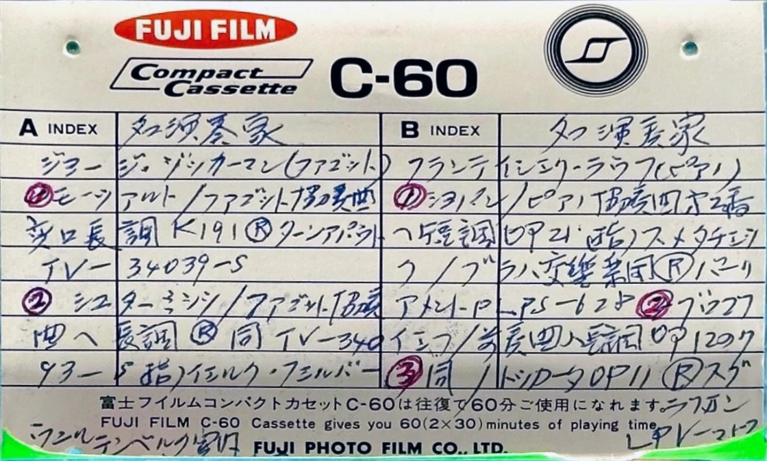 Compact Cassette Fuji Film 60 Type I Normal 1968 Japan