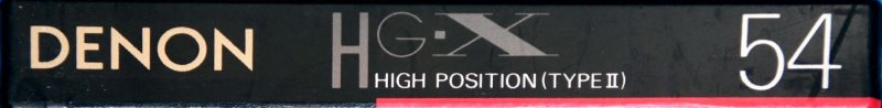 Compact Cassette Denon HG-X 54 Type II Chrome 1990 Japan
