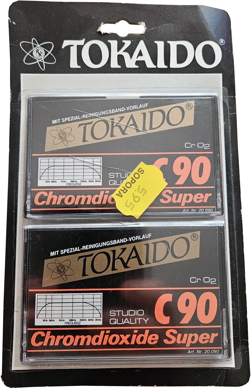 Blister Tokaido Chromdioxide Super 90 "Studio Quality" Type II Chrome 1985 Europe