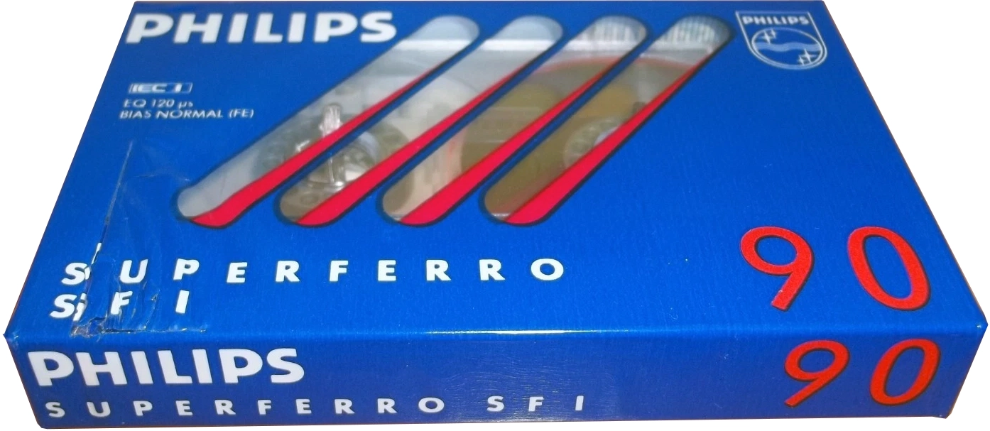 Compact Cassette Philips SF 90 "Superferro" Type I Normal 1986 Europe