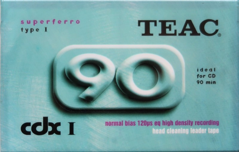 Compact Cassette Teac CDX I 90 Type I Normal 1990 Worldwide