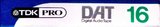Digital Audio Tape TDK 16 "DA-RPRO16AX" Type IV Metal 1996 North America
