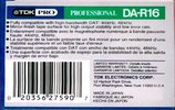 Digital Audio Tape TDK 16 "DA-RPRO16AX" Type IV Metal 1996 North America