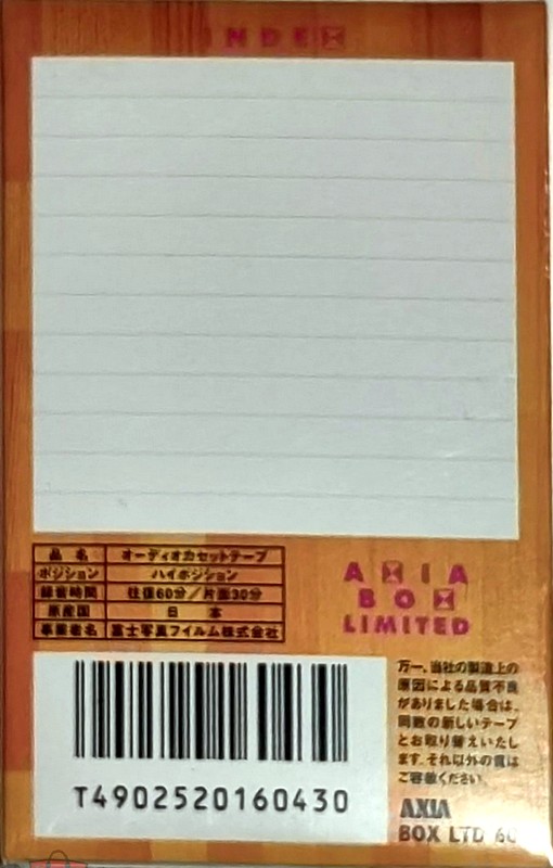 Compact Cassette AXIA Box Limited 60 "Perfect Sound" Type II Chrome 1999 Japan