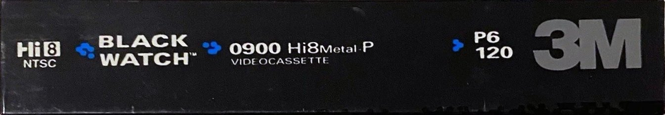 Video8, Hi8, Digital8 3M 120 "0900" Type I Normal 1992 North America