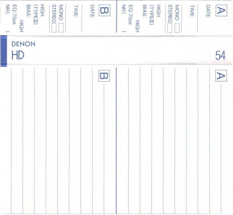 Compact Cassette Denon HD 90 "HD90M" Type II Chrome 1987 Japan