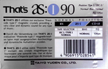 Compact Cassette Thats AS I 90 Type I Normal 1990 Europe