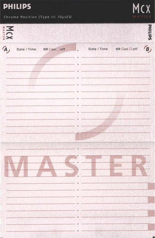 Compact Cassette Philips MCX Master 60 Type II Chrome 1993 Europe