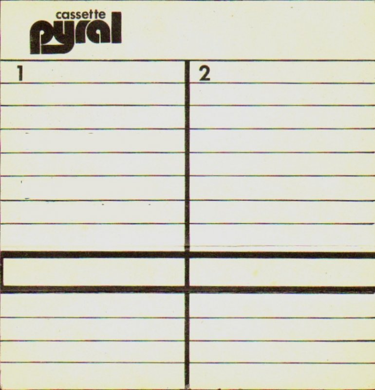 Compact Cassette Pyral Super Optima 60 Type I Normal 1980 UK