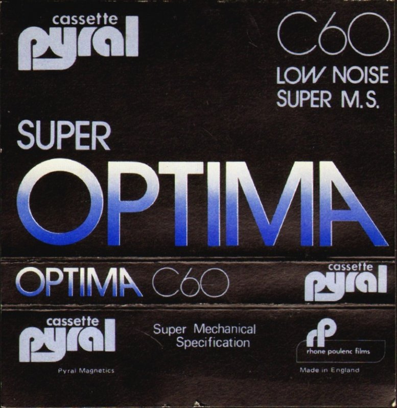 Compact Cassette Pyral Super Optima 60 Type I Normal 1980 UK