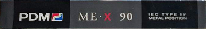Compact Cassette PDM ME x 90 Type IV Metal 1990 Europe