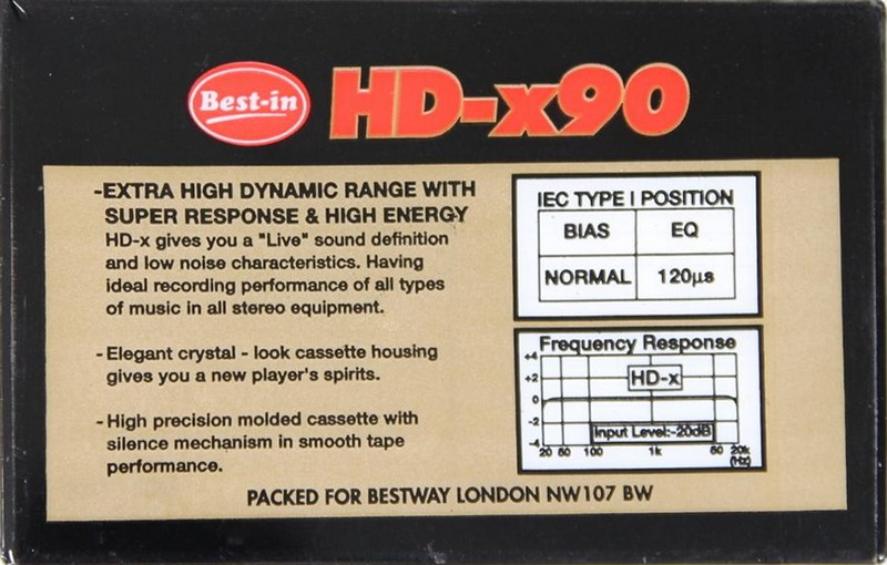 Compact Cassette Best-In 90 Type I Normal 1999 UK