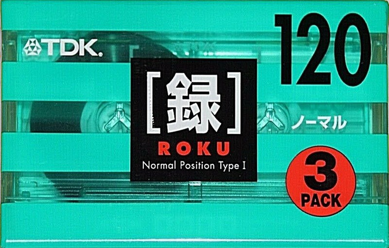 Compact Cassette TDK Roku 120 "RK-120X3" Type I Normal 2000 Japan