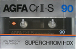 Compact Cassette AGFA Superchrom HDX 90 "Cr II-S" Type II Chrome 1982 Europe