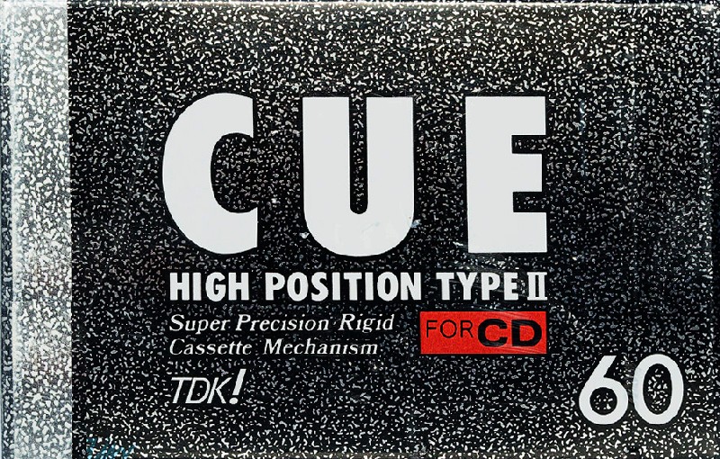 Compact Cassette TDK CUE 60 "CUE-60BK" Type II Chrome 1989 Japan
