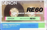 Compact Cassette Denon RE 60 Type I Normal 1987 Japan