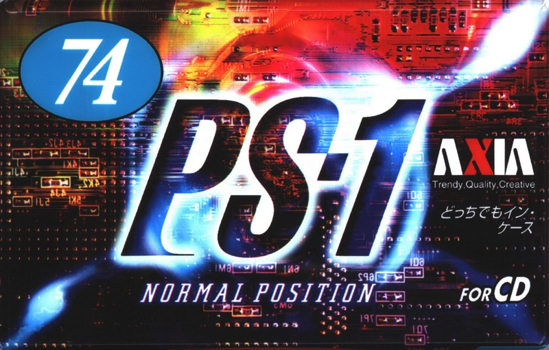 Compact Cassette AXIA PS-I / PS-1 74 "PS1J 74" Type I Normal 1997 Japan