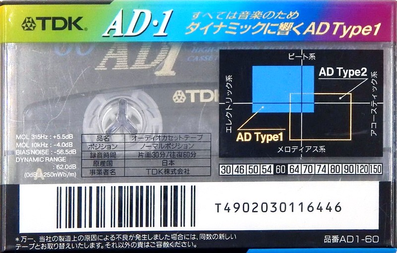 Compact Cassette: TDK  - AD1 60