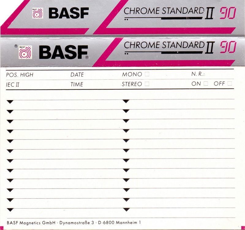 Compact Cassette: BASF  - Chrome Standard II 90