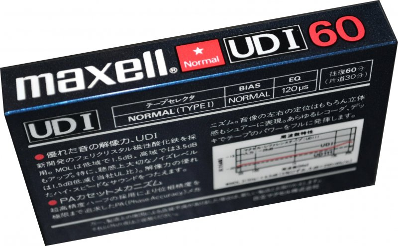 Compact Cassette Maxell UDI / UD1 60 Type I Normal 1985 Japan