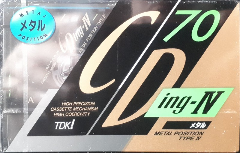 Compact Cassette TDK CDing Metal 70 "CDING4-70M" Type IV Metal 1990 Japan