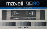 Compact Cassette Maxell UL 90 Type I Normal 1982 Europe