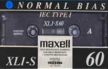 Compact Cassette Maxell XLI-S 60 Type I Normal 1994 Europe