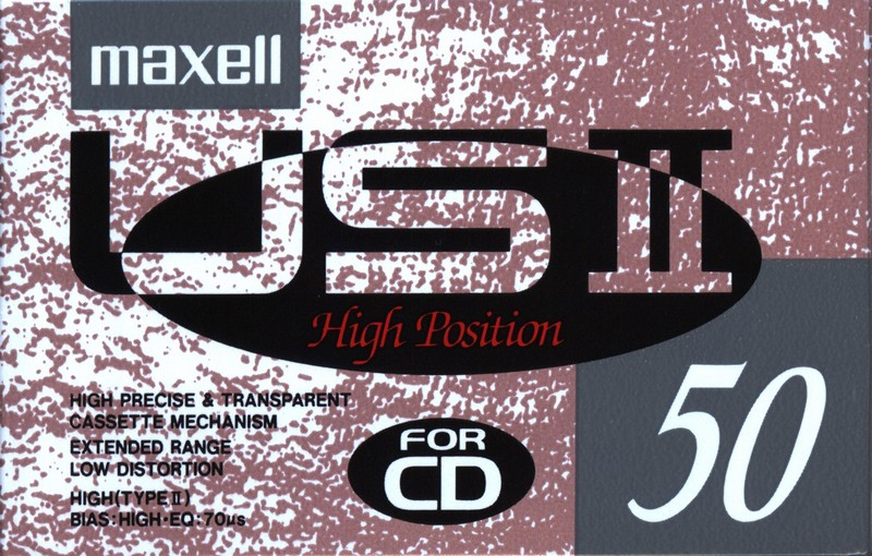 Compact Cassette Maxell US 50 "USII 50" Type II Chrome 1990 Japan