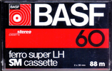 Compact Cassette BASF Ferro Super LH 60 "Oval Window" Type I Normal 1978 Germany