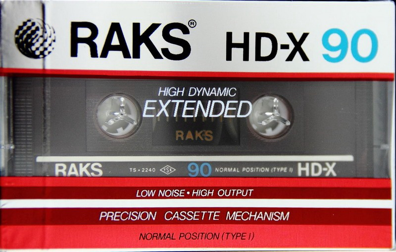 Compact Cassette RAKS HD-X 90 Type I Normal 1988 Europe