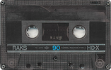 Compact Cassette RAKS HD-X 90 Type I Normal 1988 Europe