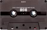 Compact Cassette Sony UX-S 46 "UX-S46B" Type II Chrome 1989 Japan