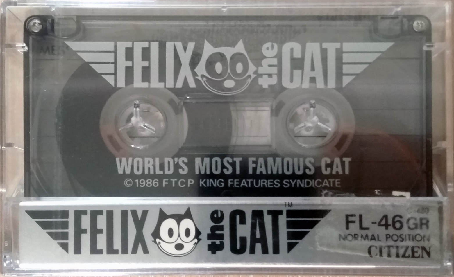 Compact Cassette Citizen Felix The Cat 46 "FL-46GR" Type I Normal 1987 Japan