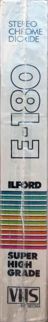 VHS, Video Home System Ilford 180 "Video SHG" Type II Chrome 1982 Europe
