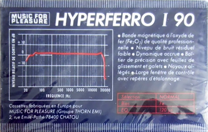 Compact Cassette Music For Pleasure Hyperferro I 90 Type I Normal 1986 France