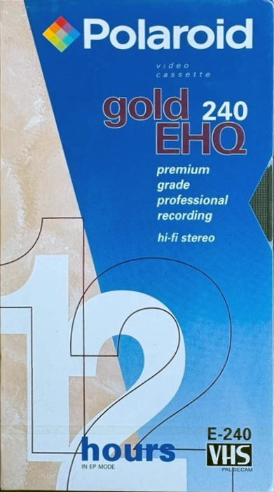 VHS, Video Home System Polaroid EHQ 240 "gold" Type I Normal Europe