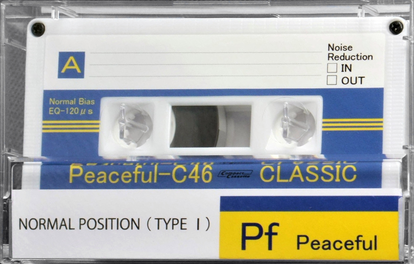 Compact Cassette Classic Pf / Peaceful 46 "blue" Type I Normal 2022 Worldwide