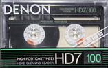 Compact Cassette Denon HD7 100 Type II Chrome 1988 Europe, USA