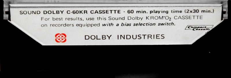 Compact Cassette Sound Dolby 60 "C-60KR" Type II Chrome Japan