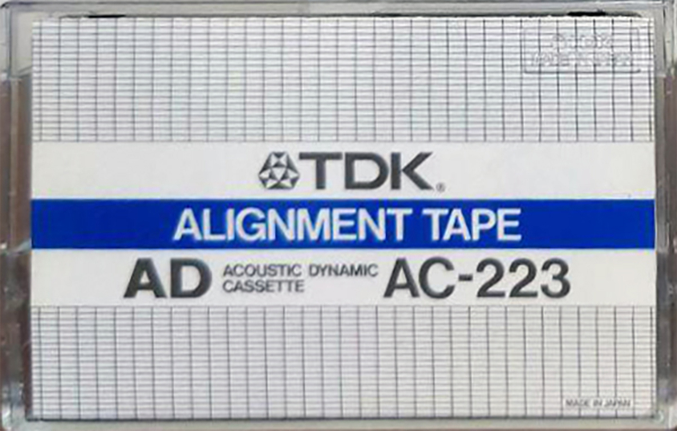 Compact Cassette TDK AD "Alignment tape AC-223" Service Cassette 1982 North America