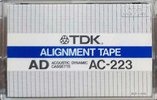 Compact Cassette TDK AD "Alignment tape AC-223" Service Cassette 1982 North America