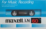 Compact Cassette Maxell LN 60 "For Music Recording" Type I Normal 1980 Europe