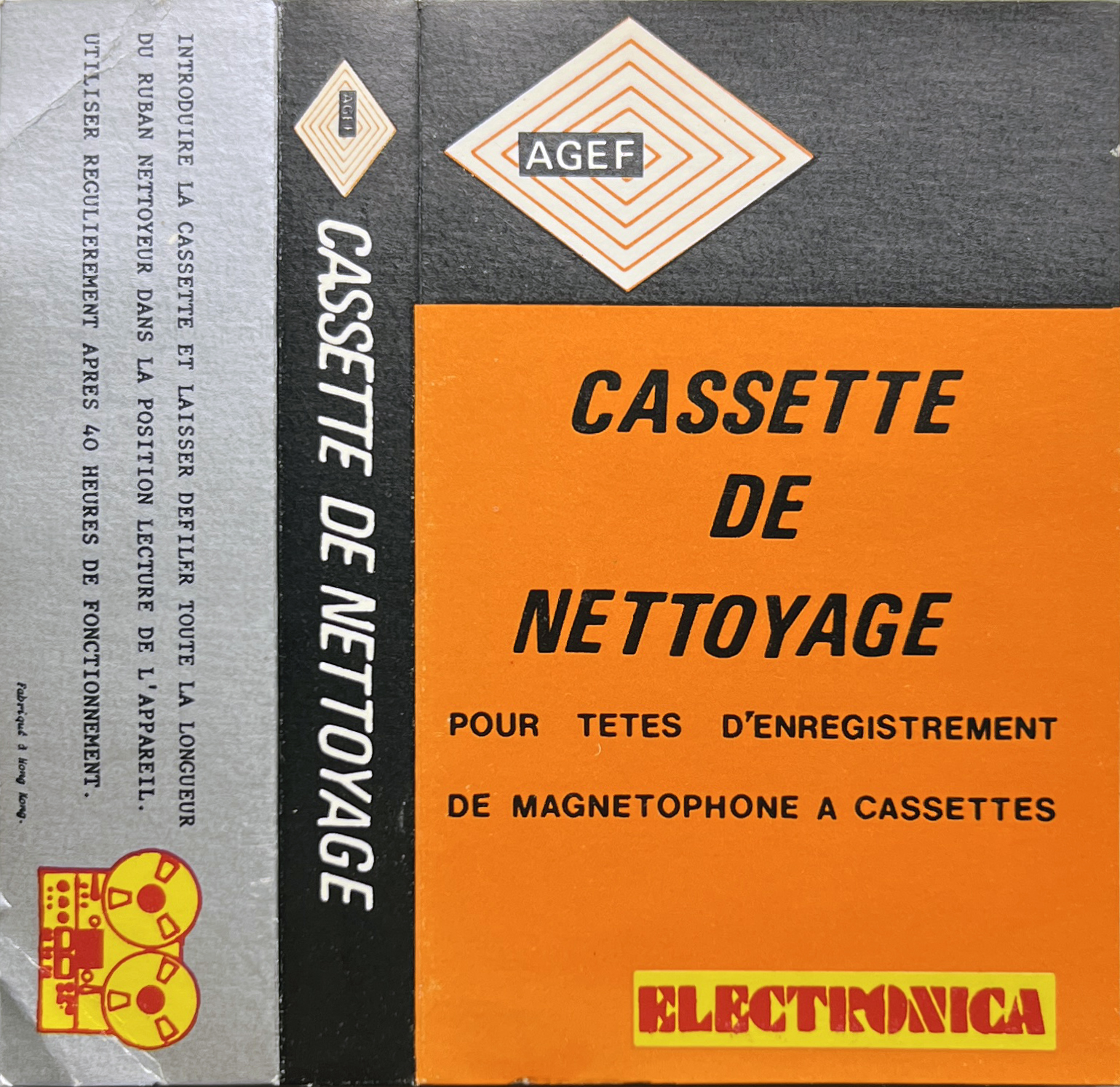 Compact Cassette AGEF Cleaning Cassette 1980 France