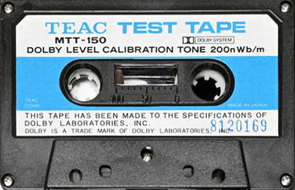 Compact Cassette Teac MTT "150 Dolby level calibration tone" Test Cassette Japan