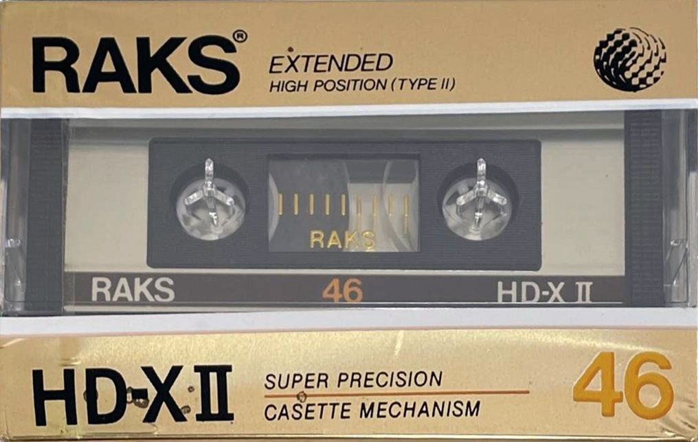 Compact Cassette RAKS HD-XII 46 Type II Chrome 1988 Europe