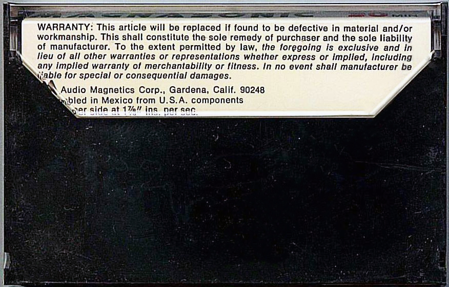 Compact Cassette Magnasonic 30 Type I Normal 1978 USA