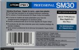 Compact Cassette TDK PRO SM 30 "SM30" Type II Chrome 1997 North America
