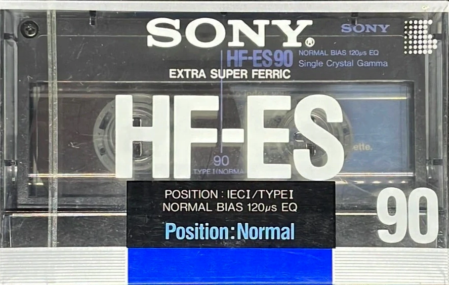 Compact Cassette Sony HF-ES 90 "HF-ES 90A" Type I Normal 1988 Europe