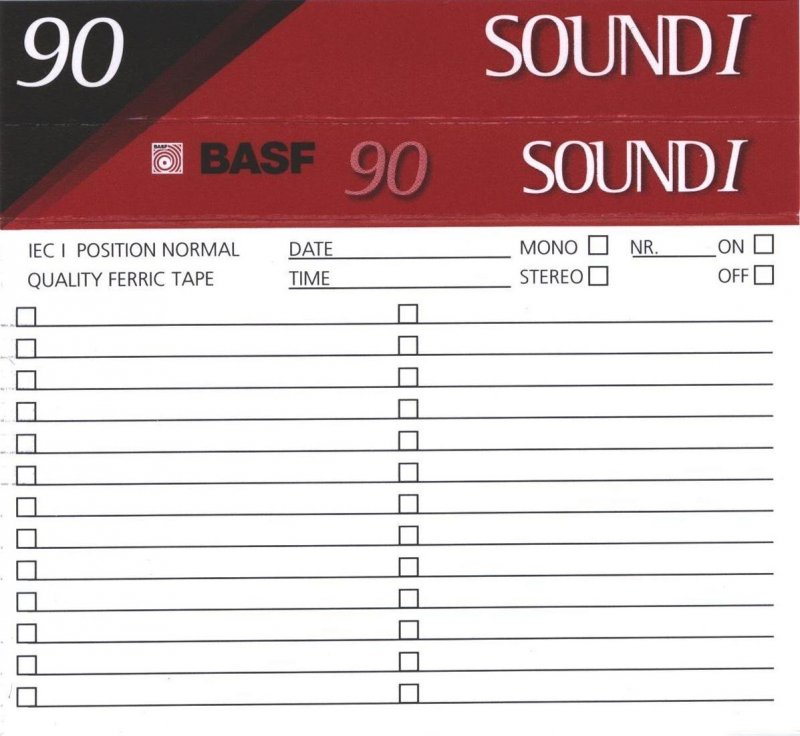 Compact Cassette BASF Sound 90 Type I Normal 1998 Europe