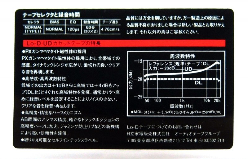 Compact Cassette: Maxell / Hitachi Lo-D - UD 60